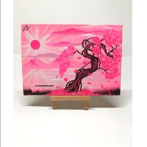 5x7 Acrylic Painting By Me- Exotic Pink🌷